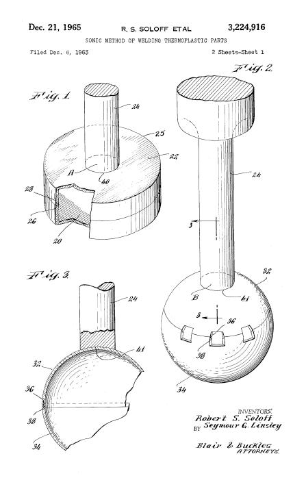 welding thermoplastics with ultrasonics patent