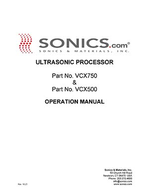 VCX 750-500 Instruction Manual