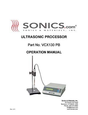 VCX 130PB Instruction Manual